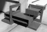 Wedged Walnut, Furniture Design Process: Modular Corner Study Model, Two Units Turning a Corner