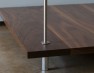 Wedged Walnut Cabinet - Furniture Design: Hardware Detail at Base Connection