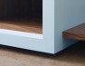 Wedged Walnut Cabinet - Furniture Design: Detail at Base of MDF Core