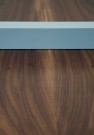 Wedged Walnut Cabinet - Furniture Design: Detail at Top Bookmatch