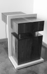 Wedged Walnut Cabinet - Furniture Design: The Keystone Box, Three-Quarter Back View