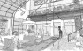 The Urbanite Club - Building Sketch Rendering: Central Café Bar - Cropped for Featured Image - Portfolio