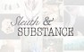 Sleuth & Substance, A Digital Pinboard of Serendipitous Juxtaposition: Logo Overlay on Site Screenshot- Cropped for Featured Image - Design Blog
