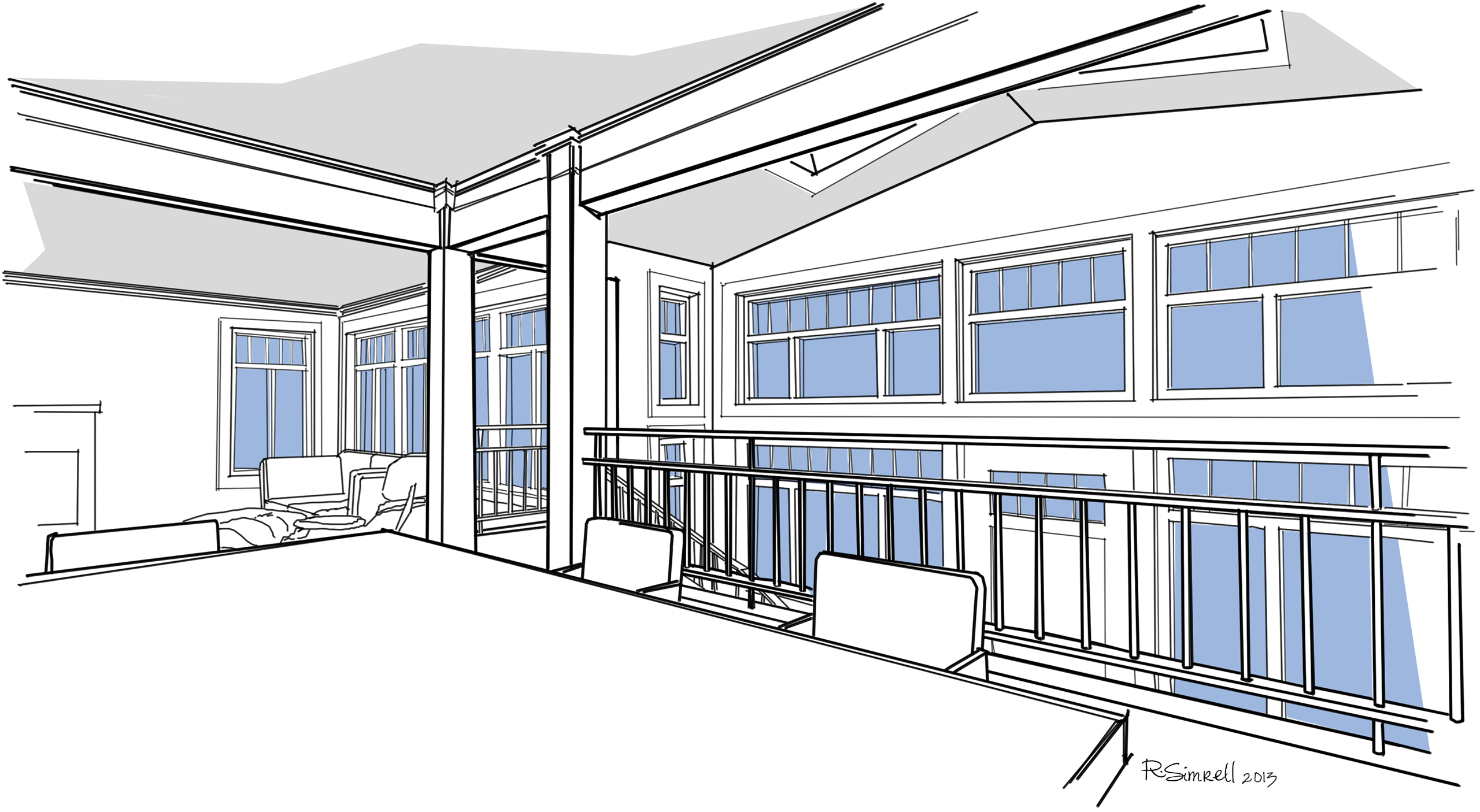 92nd Street Remodel & Addition: Early Design Sketches - An Open Plan with the Windows Galore