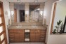 151st Street Master Bath Remodel: Custom Cabinetry and Floating Mirrors