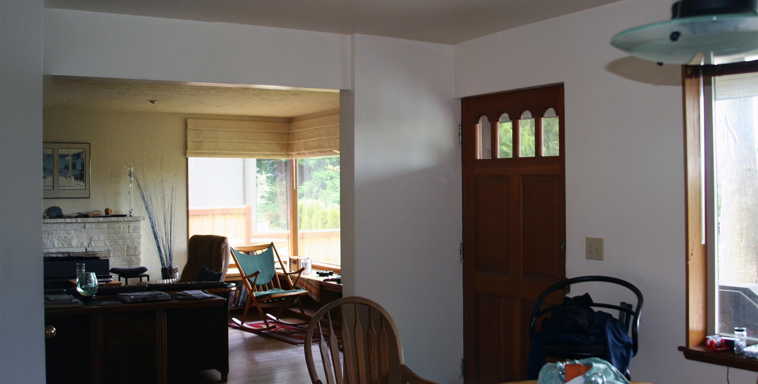 92nd Street Remodel & Addition - Before and After Remodel Photos: View to the Northwest from the Dining Room, Before